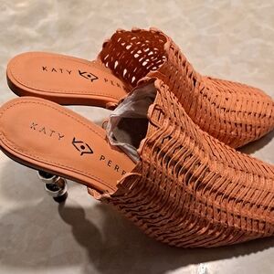Katy Perry Collections Orange Woven Mules